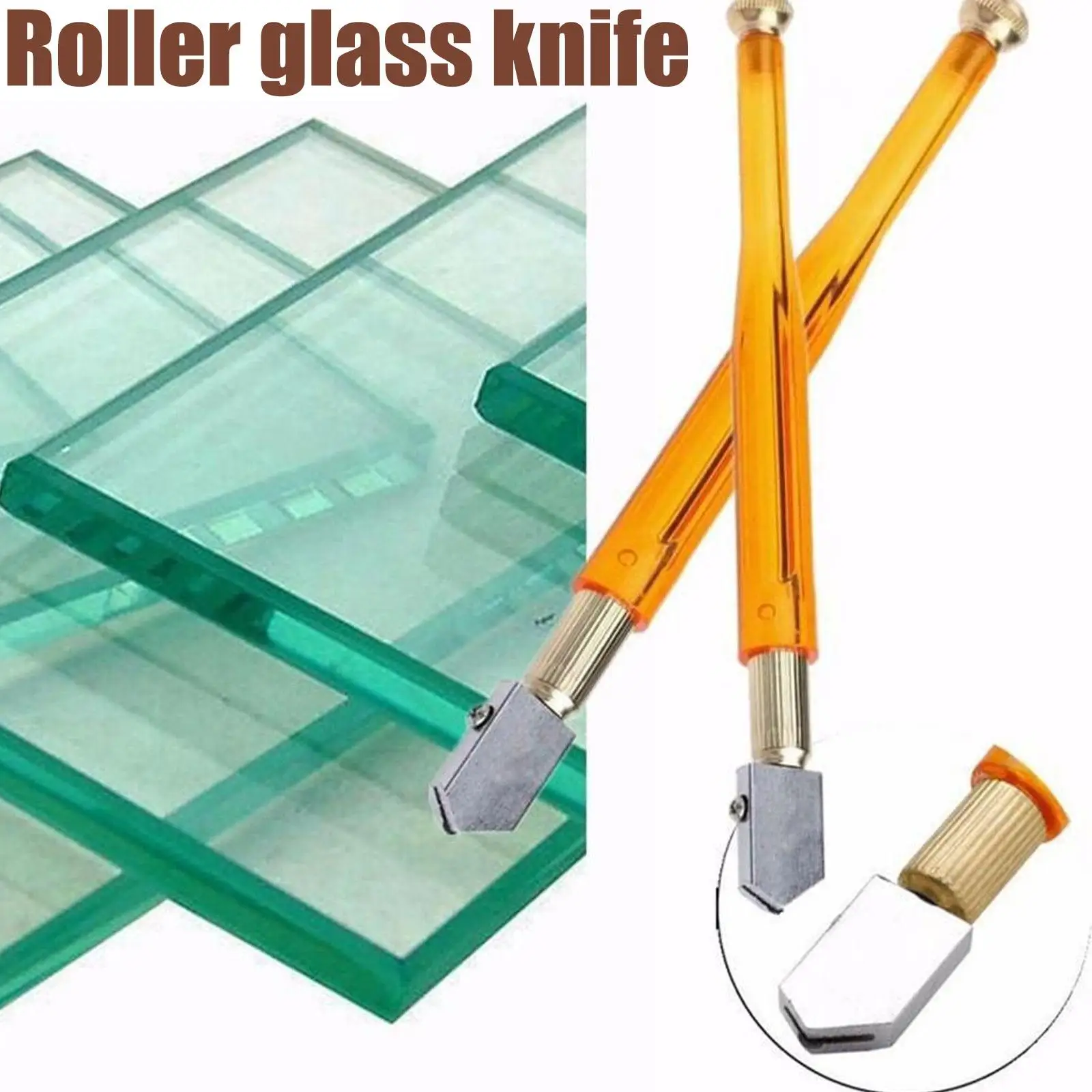 

160mm Professional Oil Feed Glass Cutter Diamond Plastic Manual Tile Construction Handle Cutting Tools DIY 6-12mm Cutter To F8K3