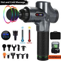 24V  New Upgrade Powerful Heat/ Cold Massage Gun, Easore X5 Pro Deep Muscle Massager With 12 Heads Brushless Motor For Home Gym