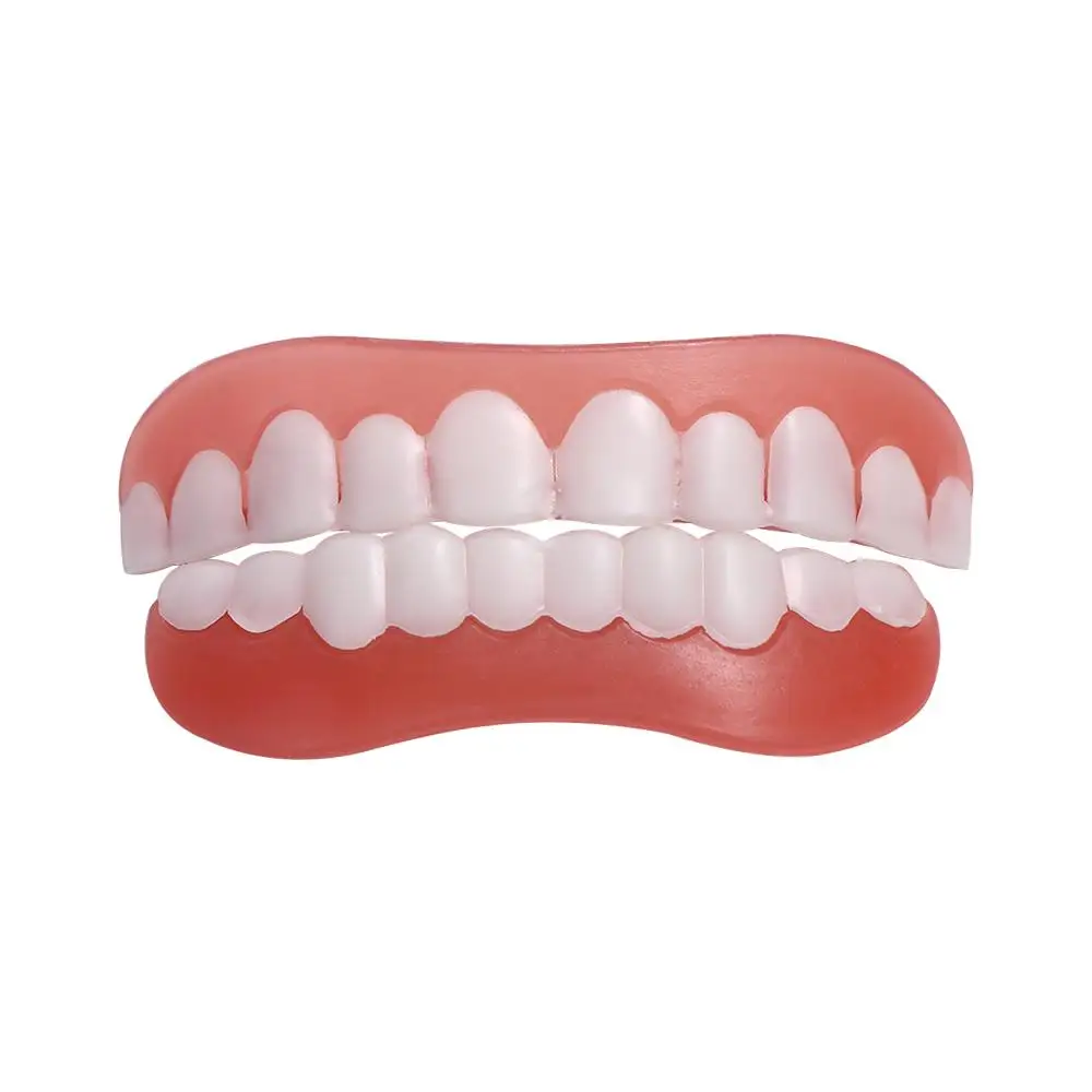 False Teeth Silicone Upper Lower Veneers Teeth Braces Dentures Paste Dentures Temporary Fake Tooth Fake Teeth Whitening Tool