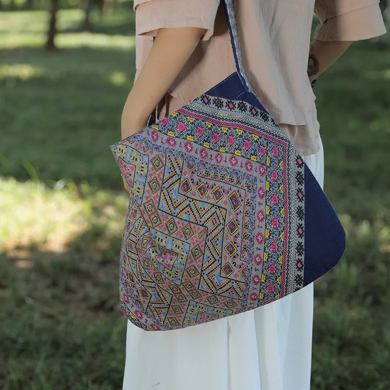 Handmade Tie Dye Bag Batik Ethnic Style Women's Shoulder Bag Crossbody Bag