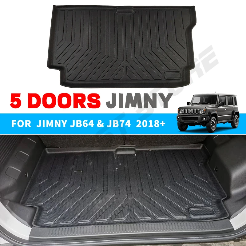 Новинка Jimny 5-дверный коврик для багажника автомобиля ТПЭ для Suzuki Jimny JB64 JB64W JB74W JB74 2023 2024 коврик для багажника заднего багажника защитный коврик
