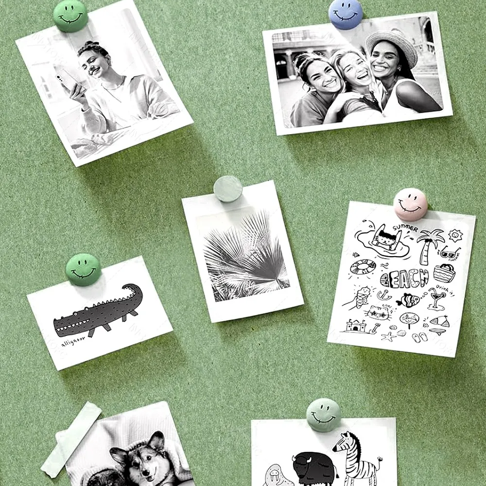 Thermal Printer Papers 57x25mm Self-adhesive Color White Papers Receipt Bill Inkless Printing for A6 Kids Camera Instant Printer