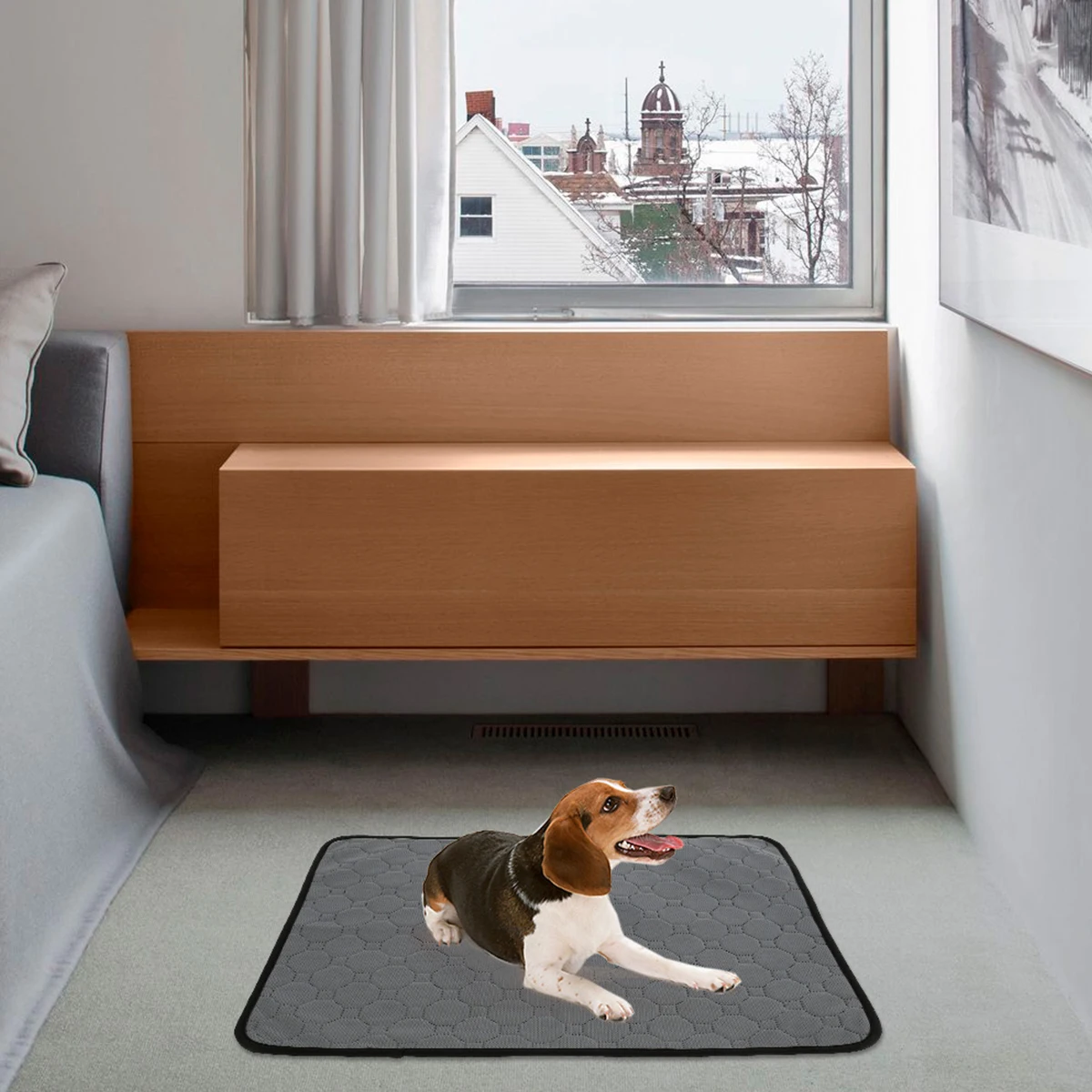 Reusable Absorbent Dog Training Pad Waterproof Pet Bed