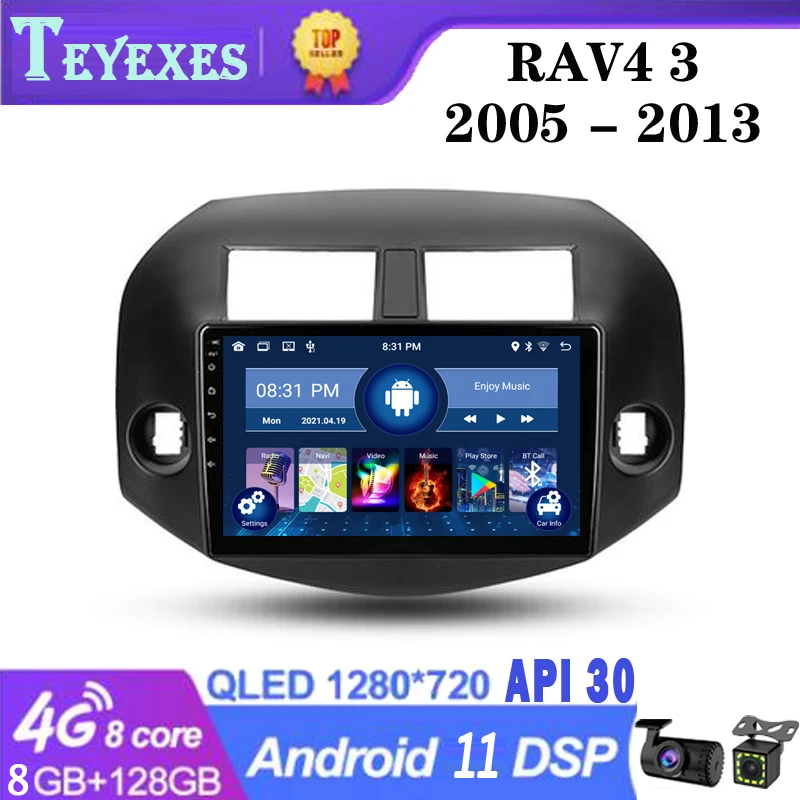

TEYEXES For Toyota RAV4 3 XA30 2005 - 2013 Car Radio Multimedia Video Player Navigation GPS Android 11 8+128G 2din 2 Din