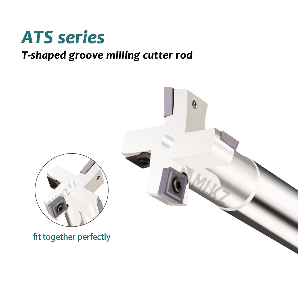 CNC Lathe Machine ATS12mm T-Slot Milling Cutter Rod 150 Holder Tool Three Sides Slotted Milling Cutter Bar Use CPMT080204 Insert