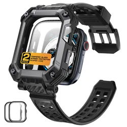 SUPCASE Rugged Protective Apple Watch Case with Tempered Glass Screen Protectors (Calx)