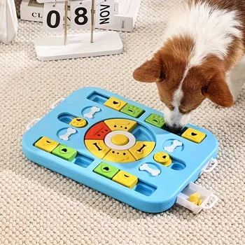 Ciotola per cibo lento per animali domestici Giocattoli per cani e gatti Giocattoli Scatola per alimenti multifunzionale La ciotola per puzzle per animali domestici è adatta per piccoli, medi e