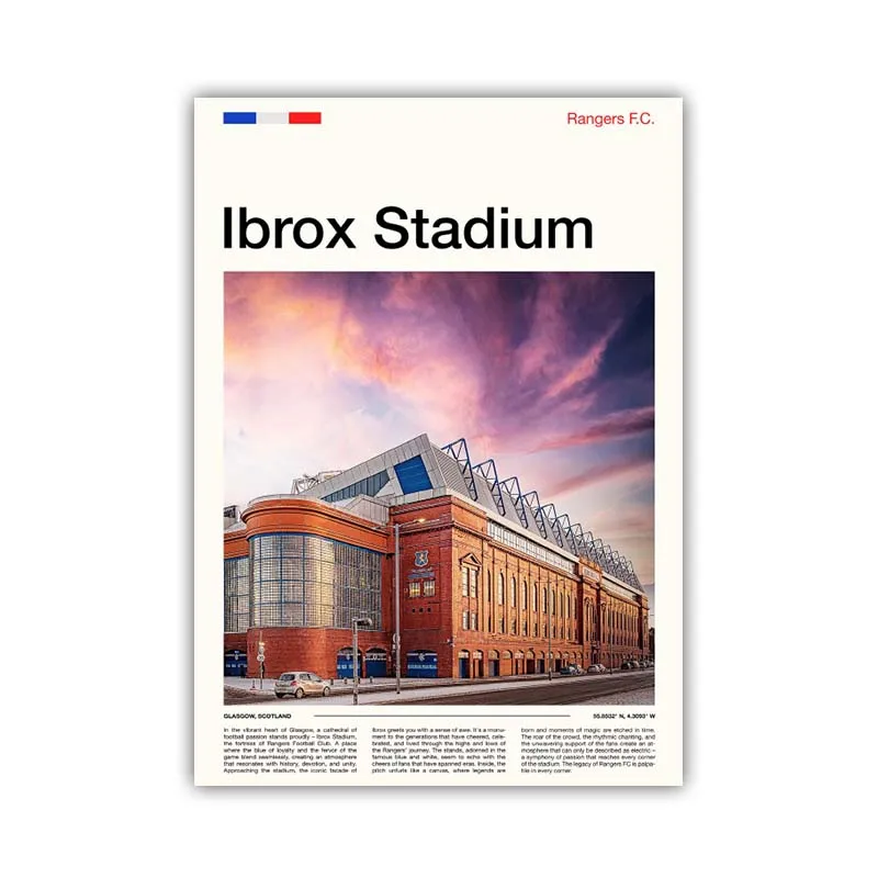 Iconic Football Stadiums Poster Canvas Paintings – Wall Art Home Decor