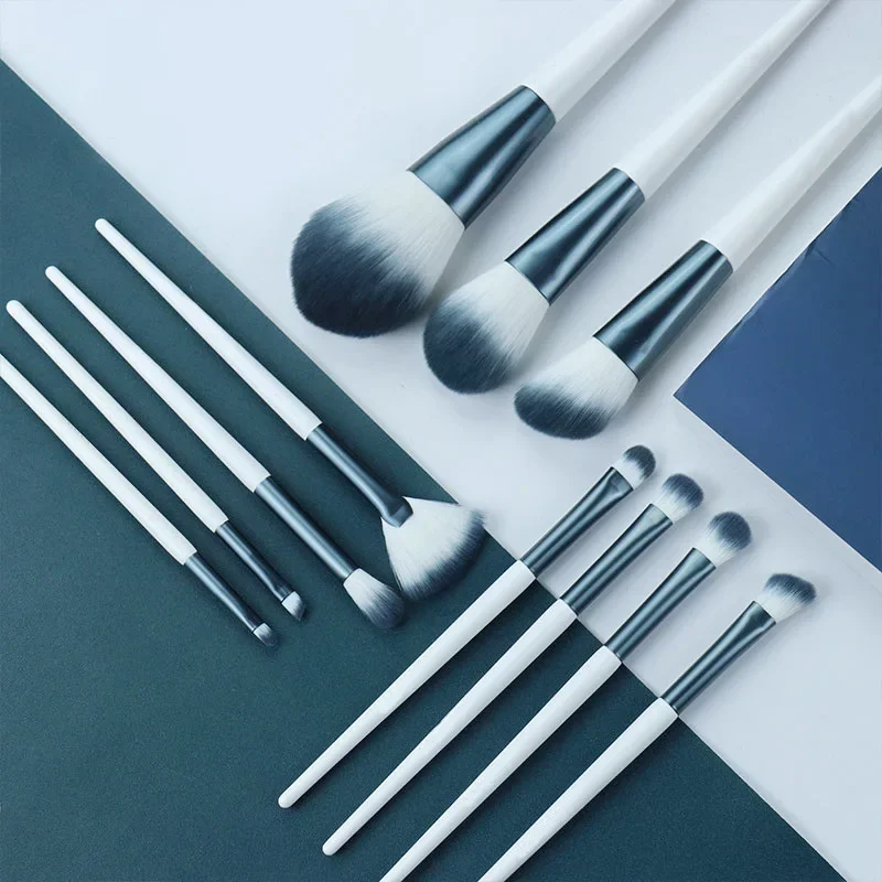 

Набор кистей для макияжа Deep Blue 11, искусственное волокно, свободный цвет, полный набор профессиональных инструментов для макияжа