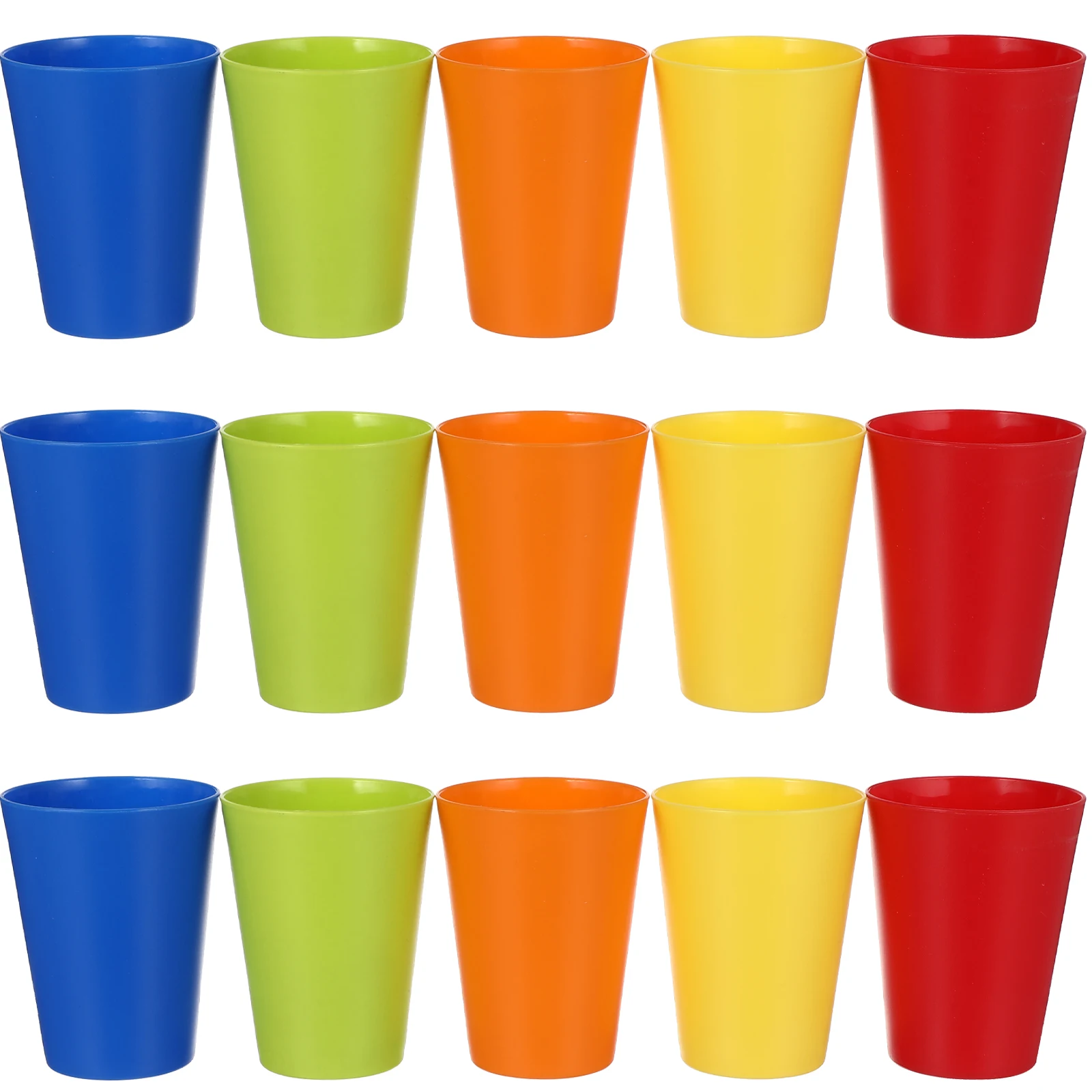 15pcs Colorful Plastic Cups Home Beverage Drinking Cup Reusable Holiday  Party Tableware And Party Supplies 101-200ml (mixed Color)-a