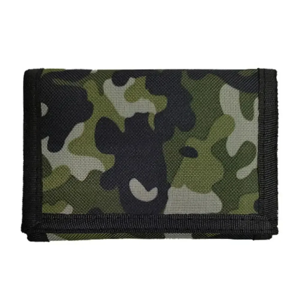 Versatile Camouflage Slim Wallet with Zipper – Classic Trifold Outdoor Travel Coin Purse