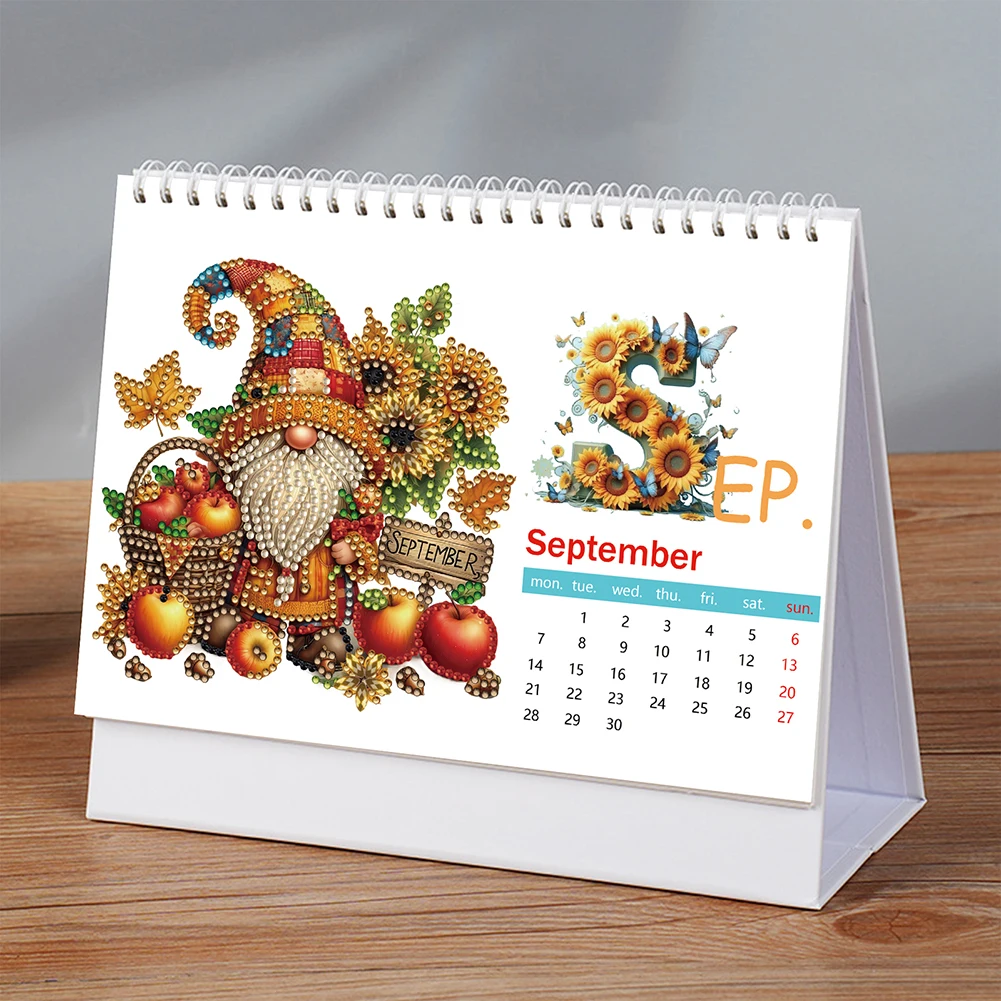 Diamond Painting Kalender 2026 DIY - 3D Stehkalender Mit Diamantmalerei