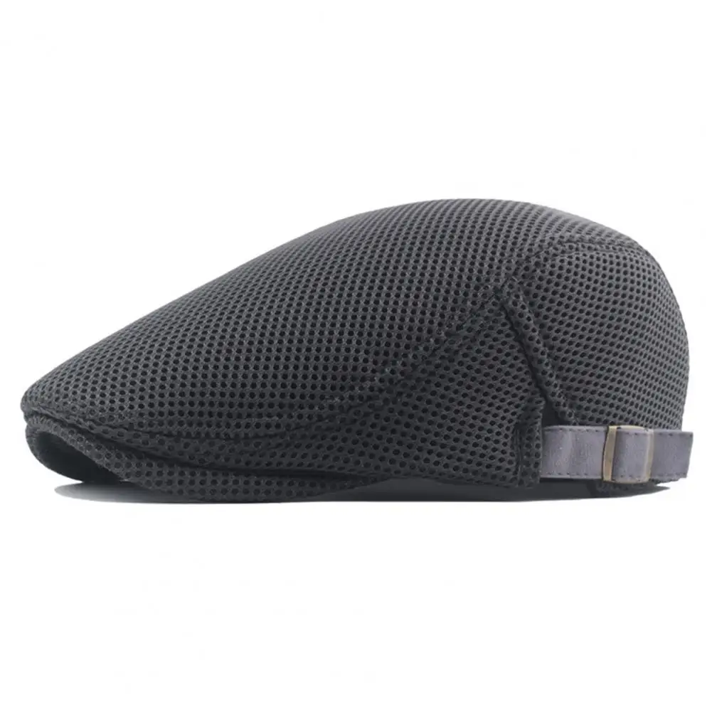 Retro European Men Beret Hat Mesh Breathable Polyester Hollow Washable Men Cap Summer 4