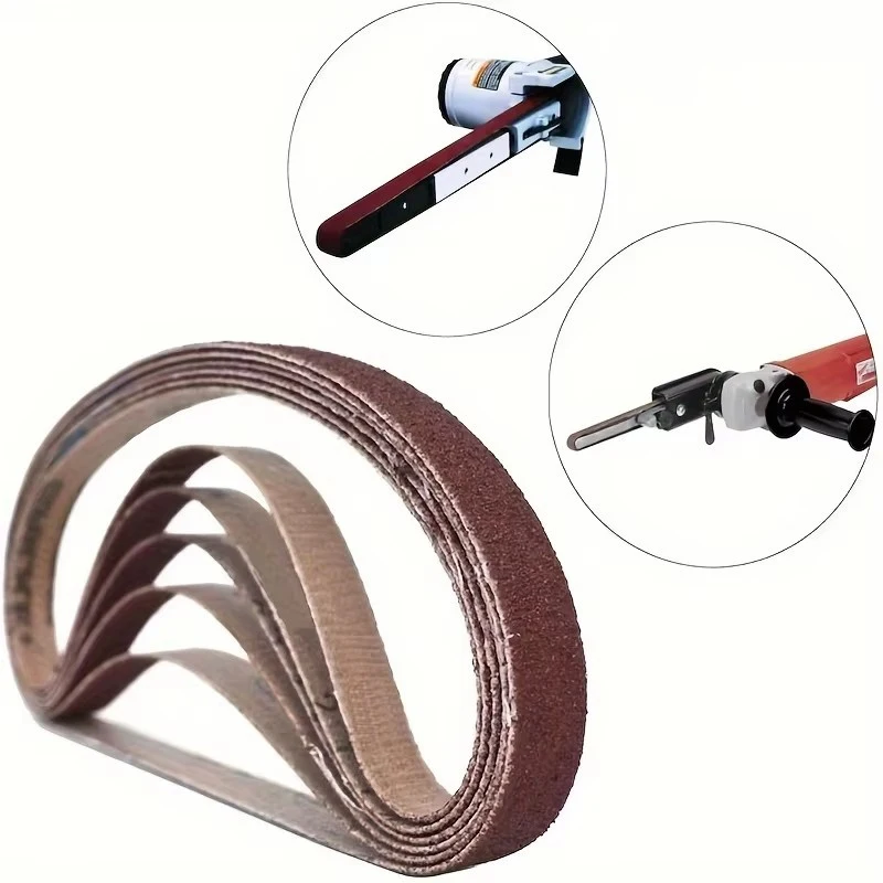 330 x 10 mm, 10/11 Stück, Schleifbänder, 10 x 330 mm, 11 Stück, Körnung 60–800, Aluminiumoxid-Schleifer-Adapter, Poliermaschine, Schleifwerkzeuge – Detail 5