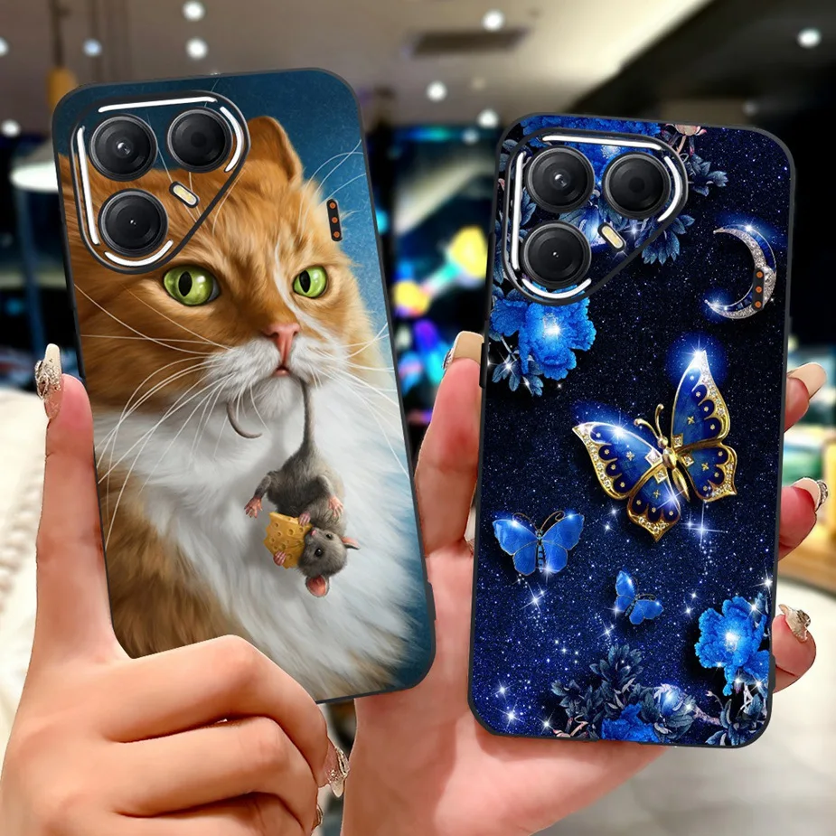 Cute Cat Painted Soft TPU Phone Case - Enhanced Protection and Style