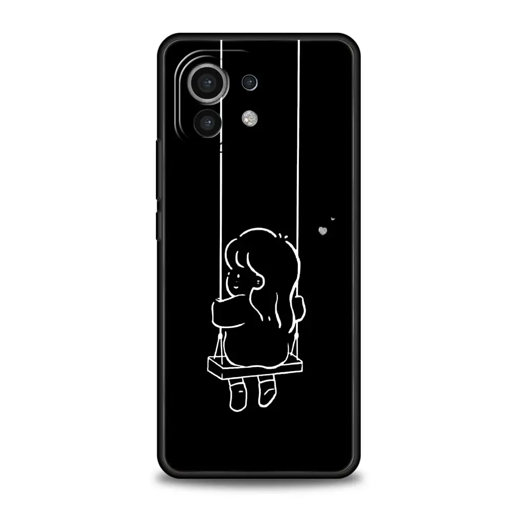 Cartoon Sun and Moon Aesthetic Soft TPU Phone Case Cover