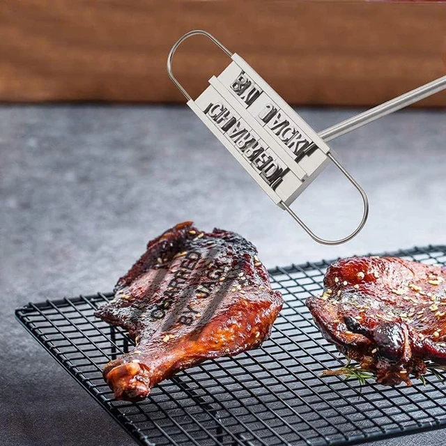 Meat Branding Iron Personalized Meat Brander BBQ Grill Tools Grilling BBQ  Tools Gift Grill Man Gift Barbecue Steak Press Tool for Grilling 