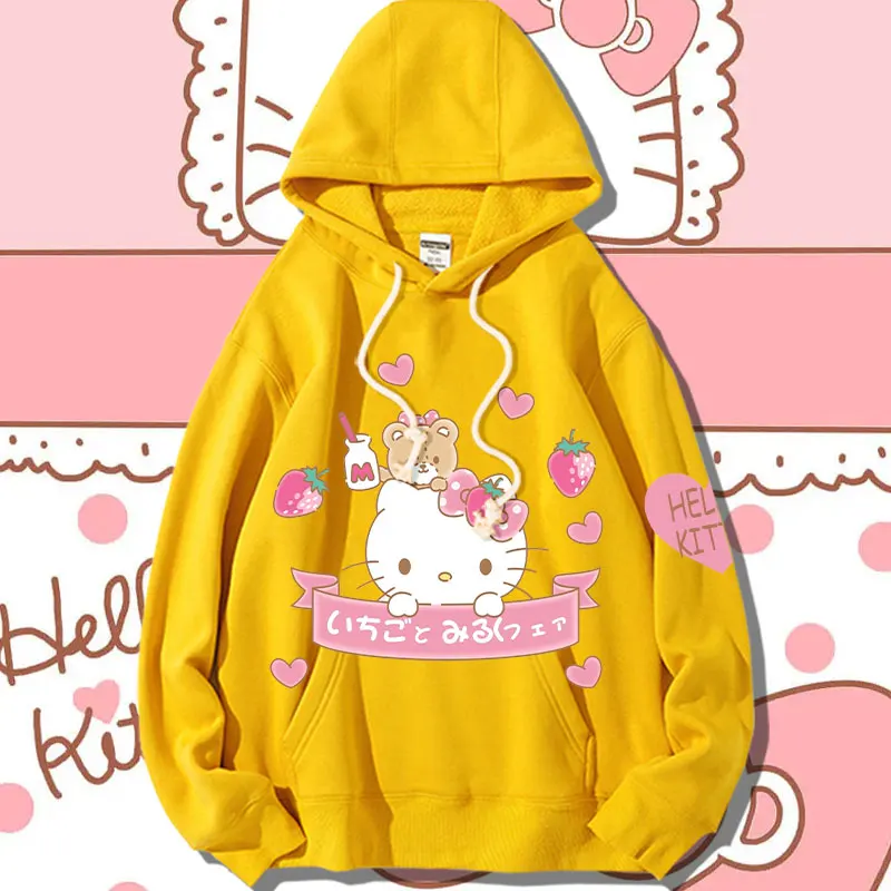 

helloKitty Hello kitty hoodie girls' Spring and Autumn cartoon cute Hello Kitty co-branded clothes for girls