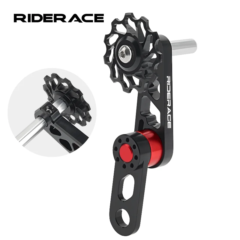 Bike Chain Tensioner Aluminum Alloy Bicycle Single Speed Chain Guide Pulley Cycling Chainring Tensioner Rear Derailleur Zipper