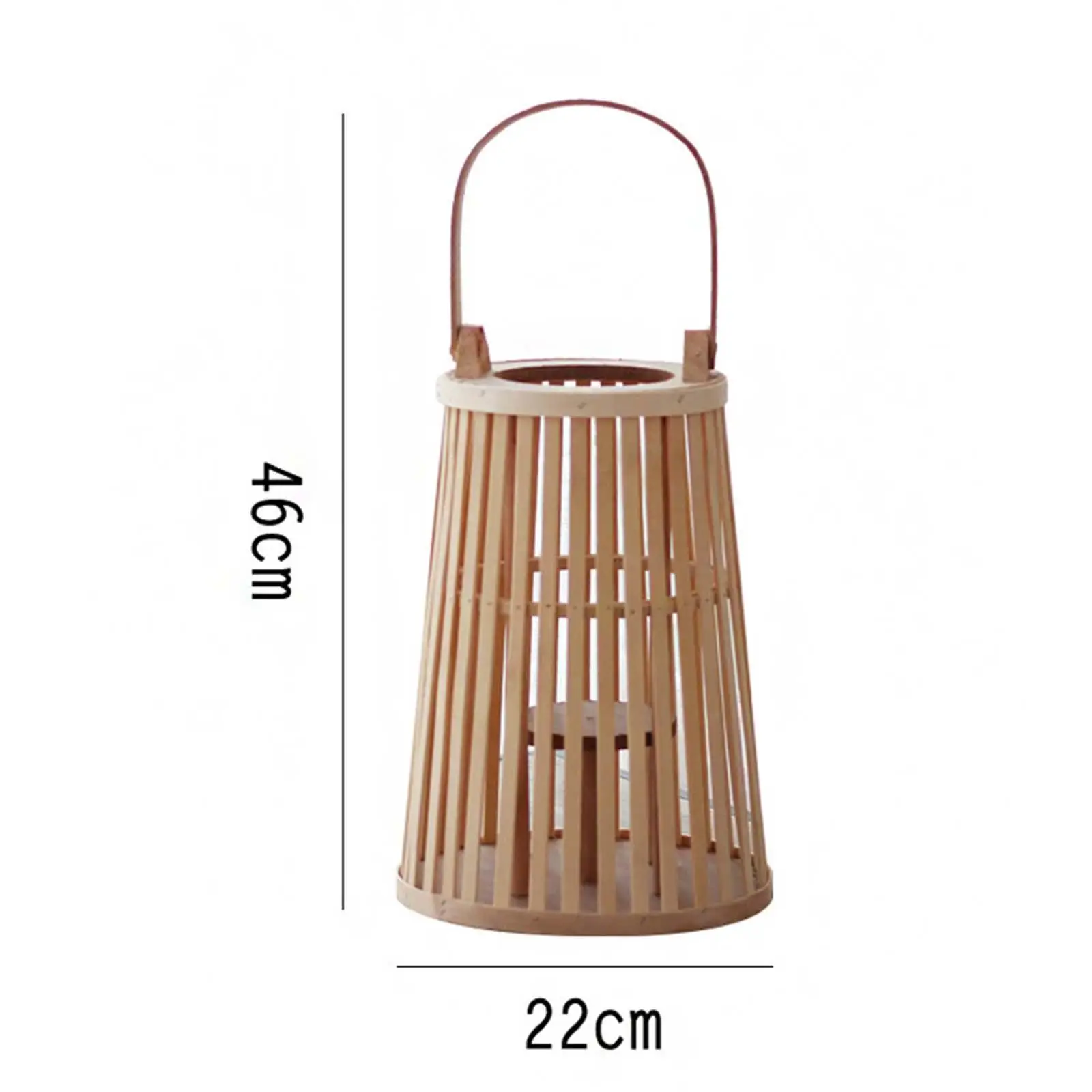 Bamboo Candle Lantern Hanging Candleholder Wedding Wooden Candlestick Holder