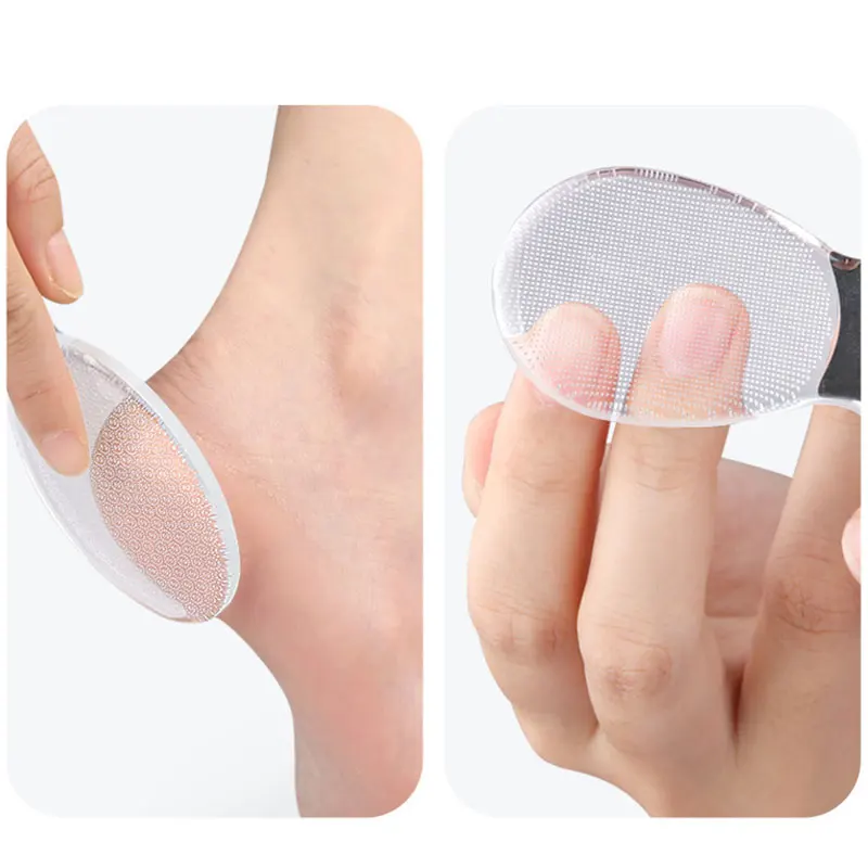 1/3Pcs 재사용 가능한 투명 나노 발 파일 휴대용 죽은 피부 제거 발 스크러버 전문 발 및 손톱 관리 페디큐어 도구 D7E