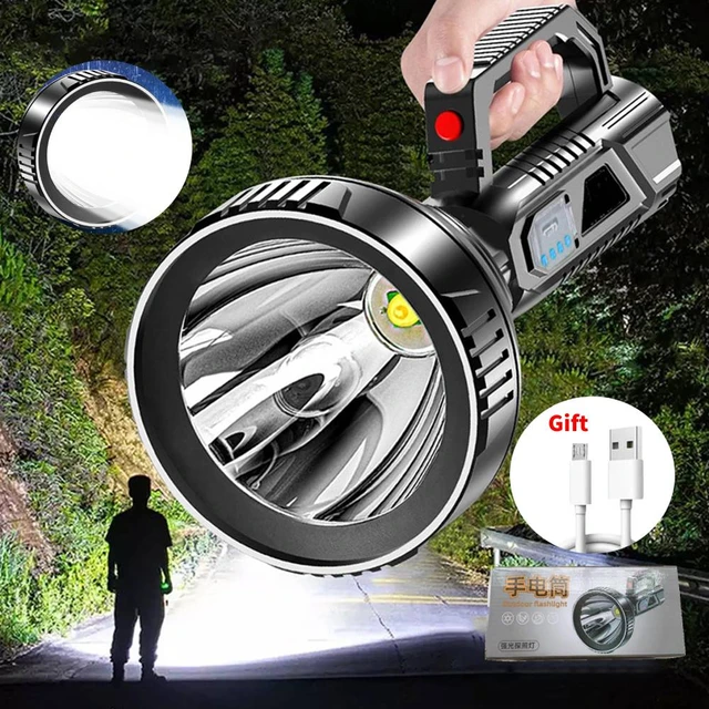 Lampe De Poche La Plus RéCente Puissante 100 000 Lumens Sortie Monstre  Torche avec Affichage à LED Projecteur Super Lumineux pour Le Camping De