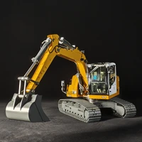 R920 RC Excavator 1/14 JDM-208 RC Excavator Hydraulic Metal RTR Model with Light Radio Remote Control Excavator Model Toy 2