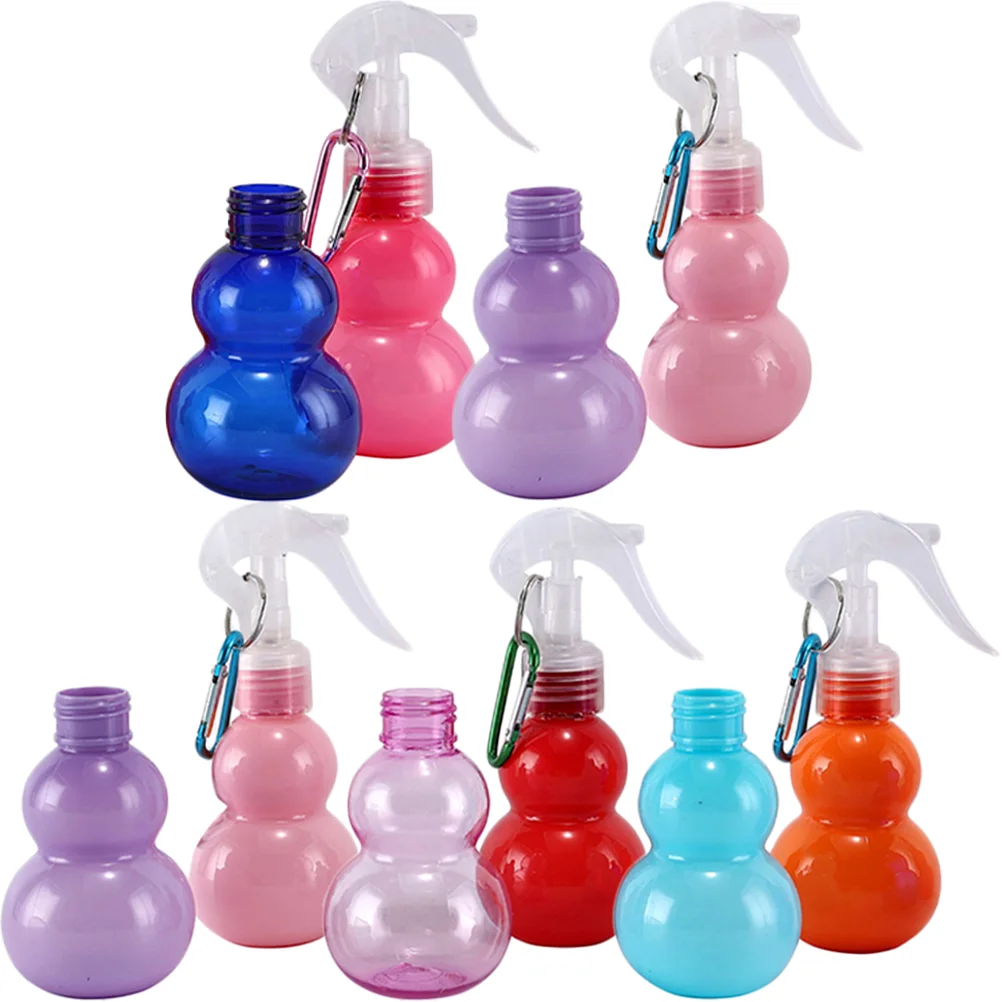 10 Pcs Gourd Spray Bottle Leak Proof Travel Bottles Perfume Carabiner Design Multicolor wifi smart app cat pet puppy dog water feeder fountain feeding travel water bottle leak proof