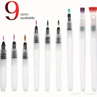 9PCS Watercolor Brush Pens, Refillable Ink and Water Brush Pens for Paints, Artists, Painting, Calligraphy 1