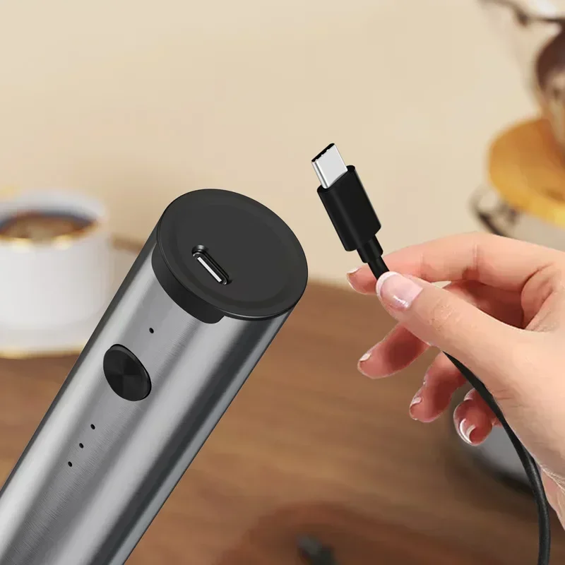 Rechargeable Electric Egg Beater USB type Milk Frother Whisk Coffee Mixer Double Heads Milk Frothers Baking Stirrer Food Blender 5