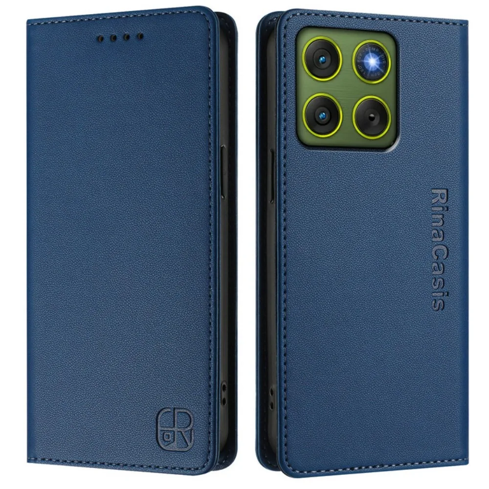 Magnetic Leather Flip Wallet Case with Card Holder - Premium Signature Design