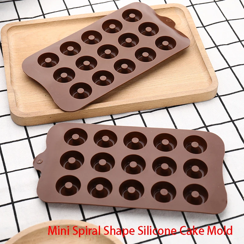 

3D Donut Silicone Gummy Mold 15 Cavity Donut Ring Maker Chocolate Candy Cookie Mould Kitchen Tools