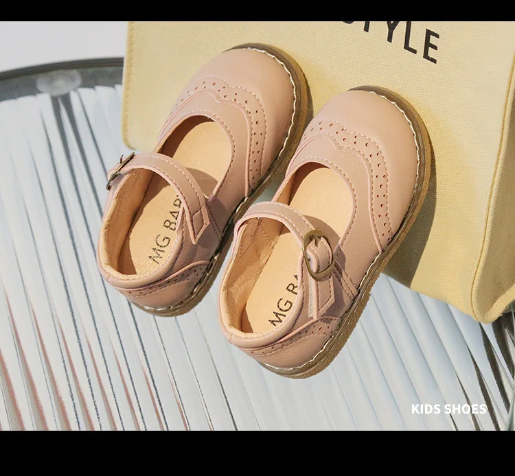 Description Picture 4 of item2024 Spring Autumn Kids Soft Leather Shoes For Girl School Party Buckle Strap Girls Shoes