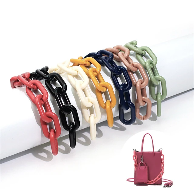 fashion thick chains colorful big strap candy acrylic chain for women bags  big handle shoulder crossbody straps bag decoration - AliExpress