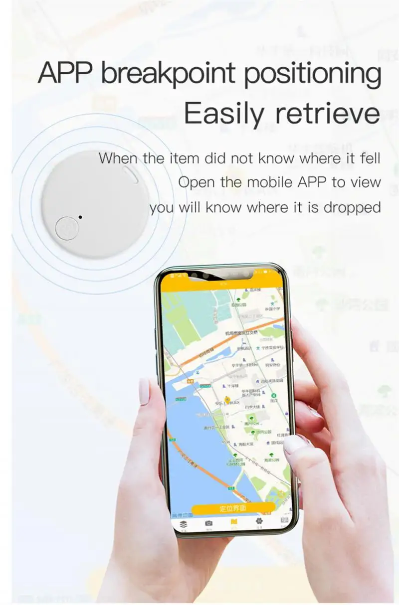 RYRA 미니 GPS 트래커 블루투스 분실 방지 장치, 반려동물 가방 지갑 추적, IOS 및 안드로이드 스마트 파인더 로케이터 액세서리