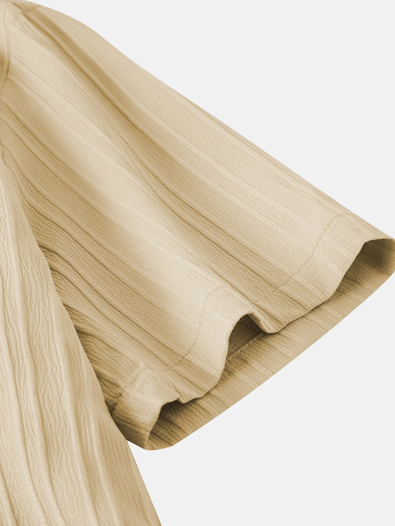 قميص رجالي بأكمام قصيرة مزخرف سادة، قميص فضفاض كاج...