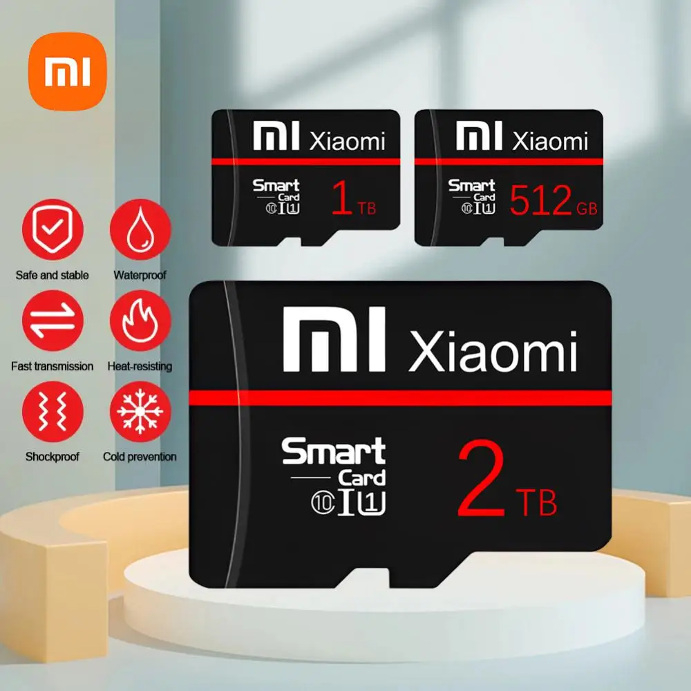 

Xiaomi 512GB 1TB Memory Card 64GB 128GB 256GB High Speed Flash TF SD Card 256GB 128GB Micro TF SD Flash MemoryCard For Phone PC