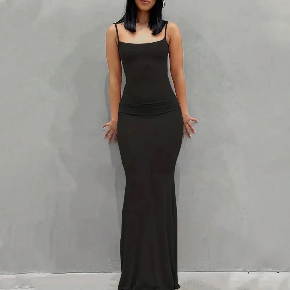 

Instagram New 2024 Sexy Spicy Girl Slim Fit, Minimalist Waist, Slim Look, Wrapped Hip Strap Long Dress summer dresses