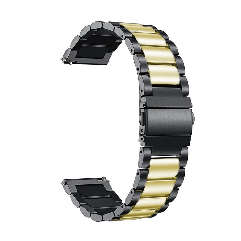 Premium Stainless Steel 22mm Smartwatch Strap with Metal Folding Clasp