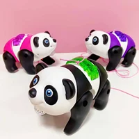 Children Cute Panda Electronic Pets Simulation Crawling Pull String Toys With Lights Music Baby Toddler Toys Kids Puzzle Toys 1