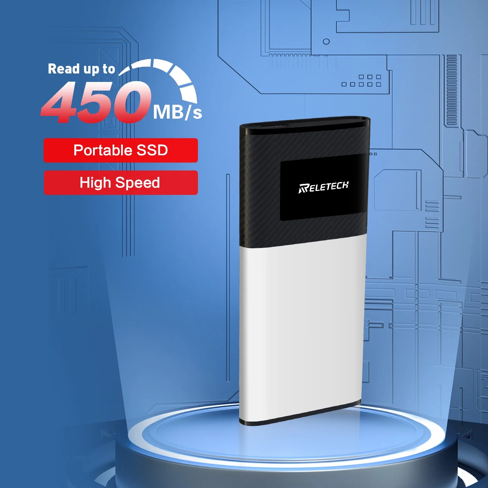 

Портативный SSD-накопитель Reletech USB3.2 Gen2 для ПК и студентов Mac Gaming до 480 Мб/с
