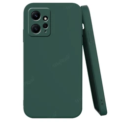 Liquid Silicone Soft TPU Case - Enhanced Protection Cover for RedmiNote 12 Pro 4G (Black Green)