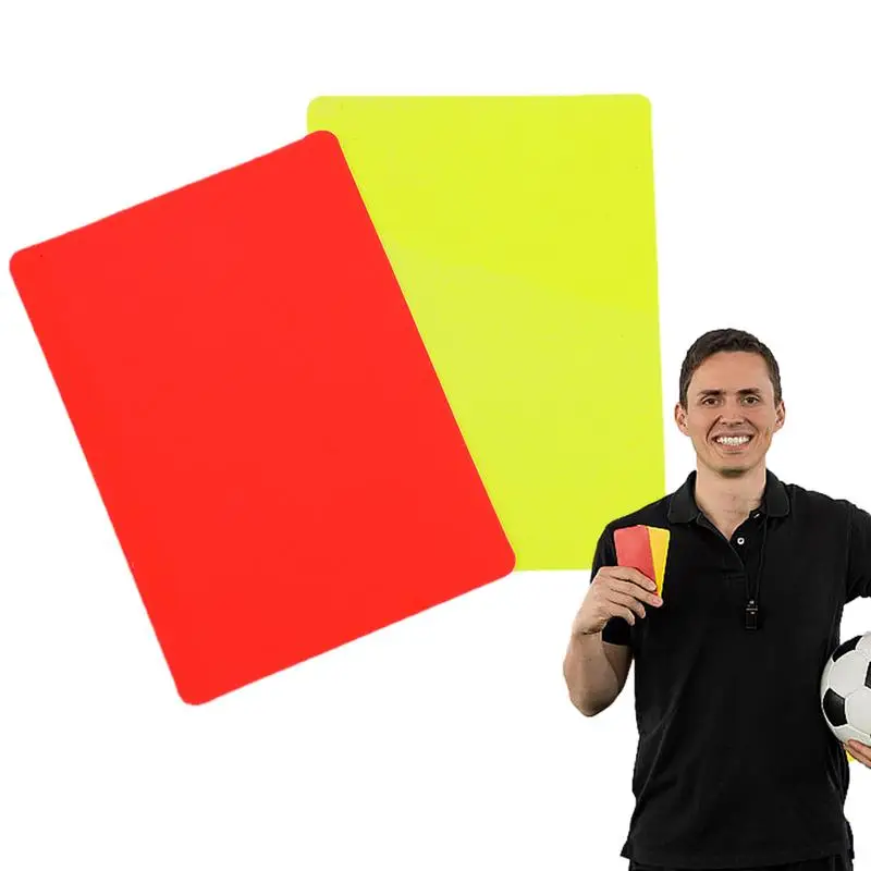 

Referee Penalty Cards 2pcs Soccer Referee Card Referee Accessory Kit Sports Referee Card Set Multifunctional Soccer Referee
