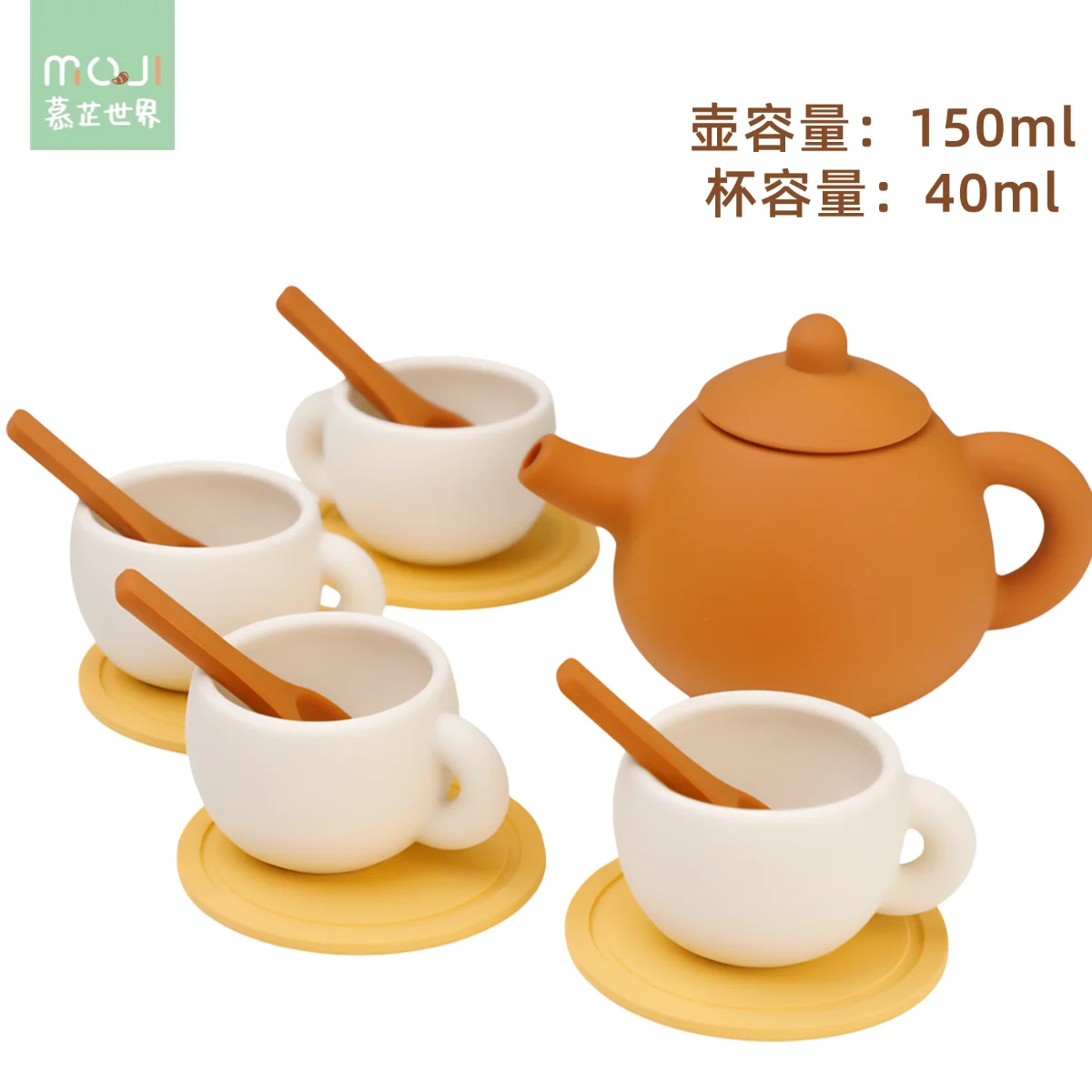 Silicone Tea Toys Pretend Play Kitchen Accessories Food Playset for Kids Role Play Game for Toddlers Girls Boys Gifts