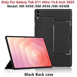 Premium Tablet Stand Cover for Samsung Galaxy Tab S11 Ultra, 14.6 inch - Protective Shell with Enhanced Functionality (S11 Ultra14.6 Black)