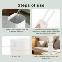 Humidificateur d'air diffuseur d'arôme à brume fraîche Portable 600ml humidificateur d'air électrique diffuseur USB Humidificador pour le bureau à domicile 3