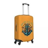 Custom Fashion Son Of The Sea Luggage Cover Protector Elastic Nautical Sailor Anchor Travel Suitcase Covers 2