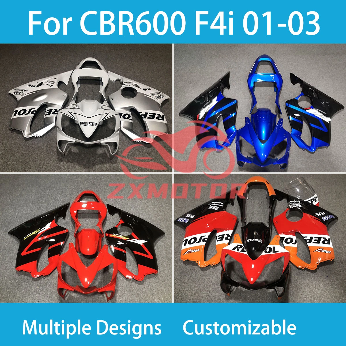 

Обтекатели для мотоцикла Honda CBR600F4i 01 02 03, обтекатели для мотоцикла Honda CBR600 F4i 2001 2002 2003 ZXMT, комплект обтекателей, комплект обтекателей для кузова