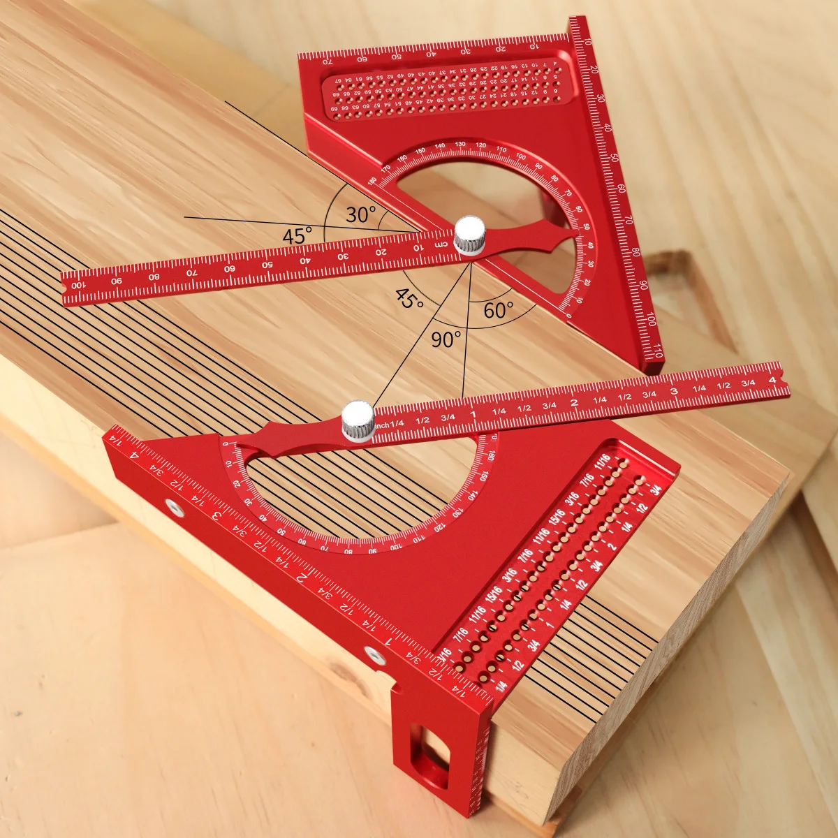 Creative Woodworking Set Square,180 Degree 3D Adjustable Carpentry ...