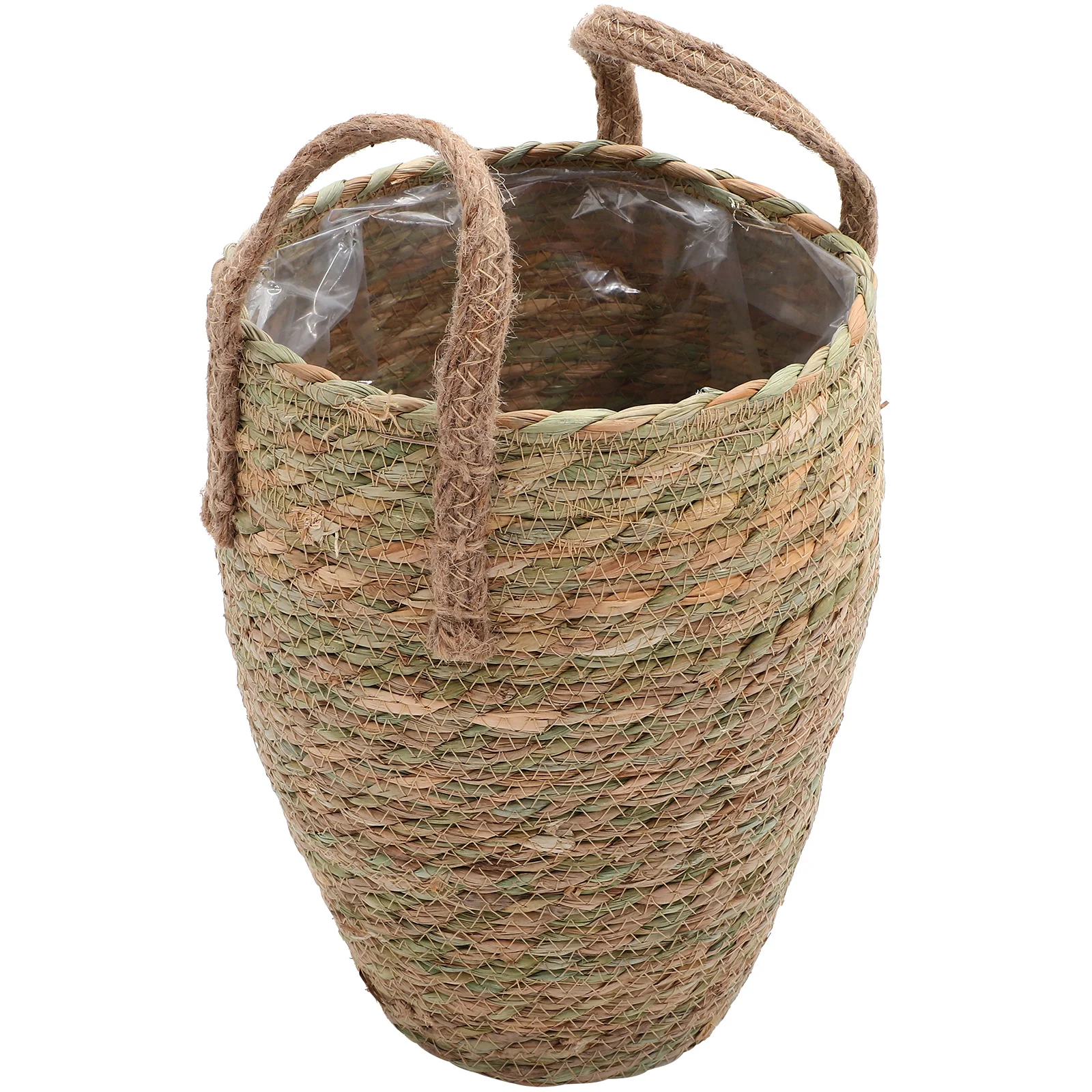 

Decorative Flower Pot Handmade Flower Storage Basket Straw Weaving Flowerpot